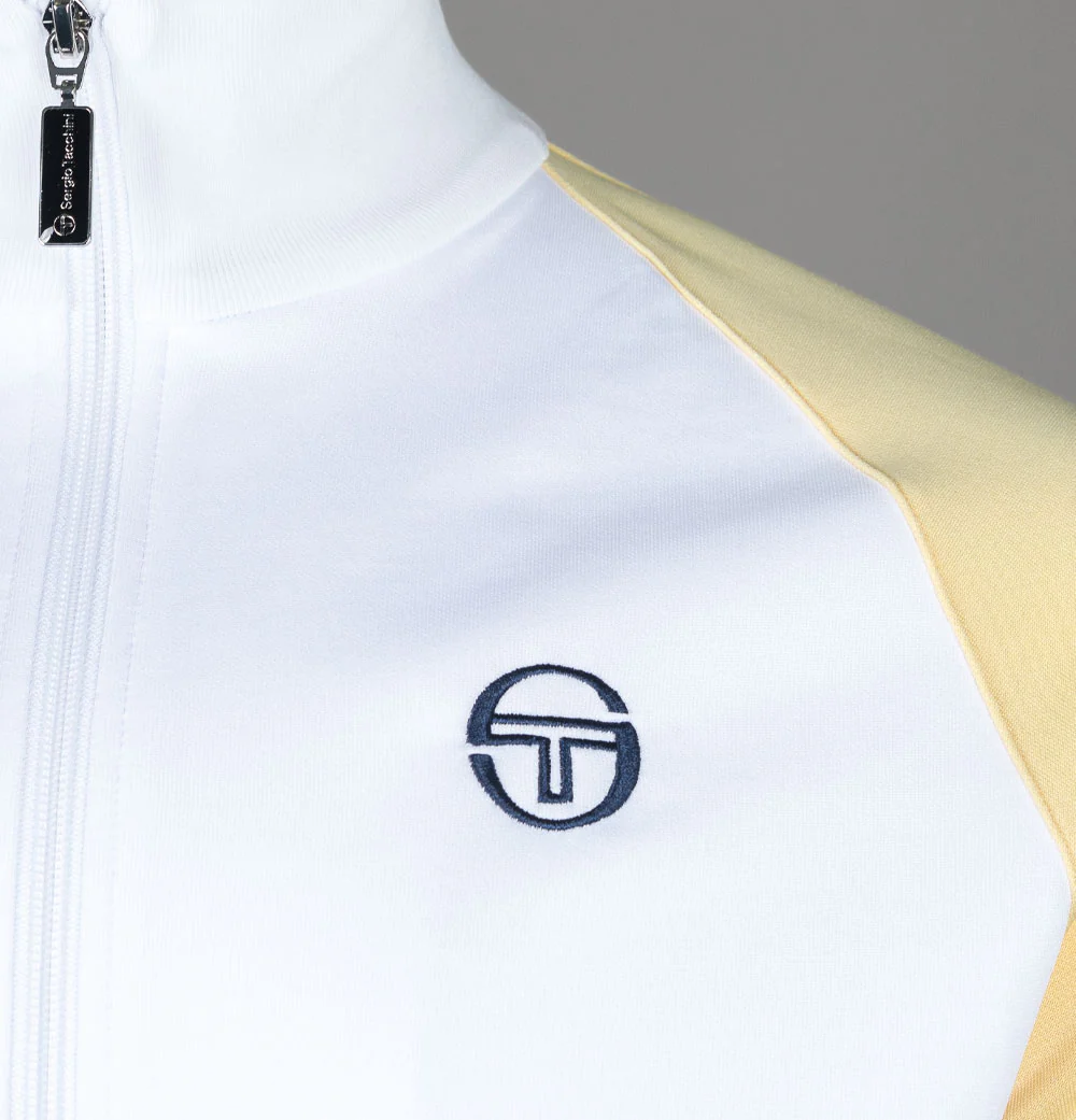 Sergio Tacchini Orion Tracksuit Top White/Golden Haze - Image 4