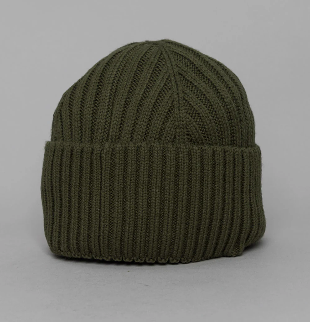 Sergio Tacchini Seppi Ribbed Beanie Avocado/Black - Image 2