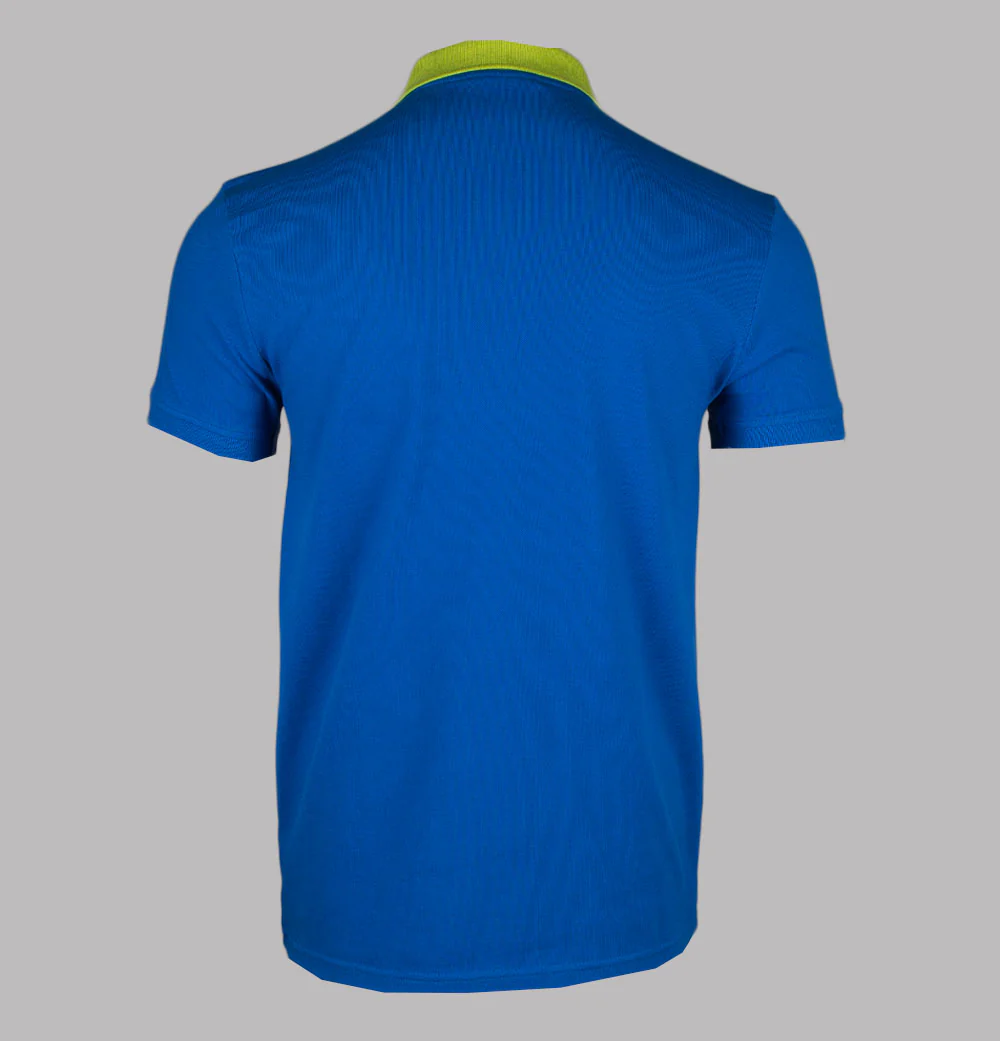 Sergio Tacchini Supermac Polo Shirt Nautical Blue/Dark Citron/Daffodil - Image 2