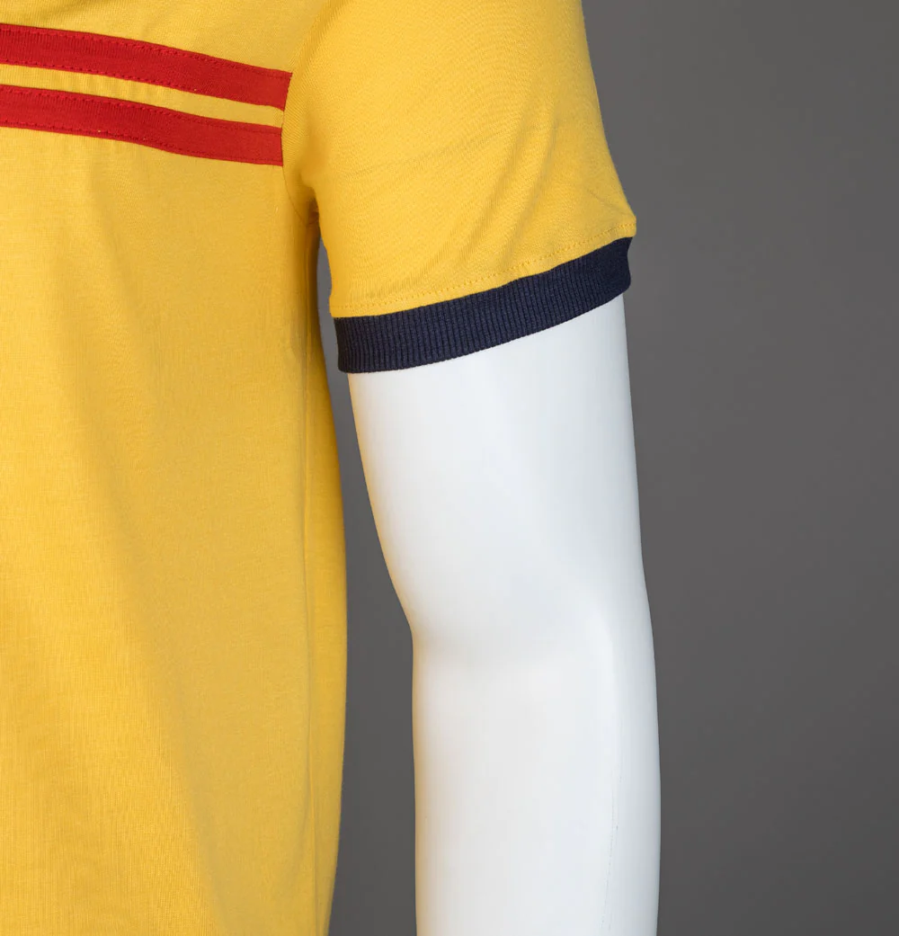 Sergio Tacchini Supermac T-Shirt Daffodil/Maritime Blue/Adrenaline Rush - Image 4