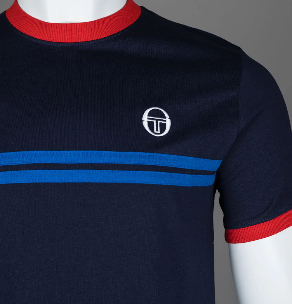 Sergio Tacchini Supermac T-Shirt Maritime Blue/Adrenaline Rush/Nautical Blue - Image 3