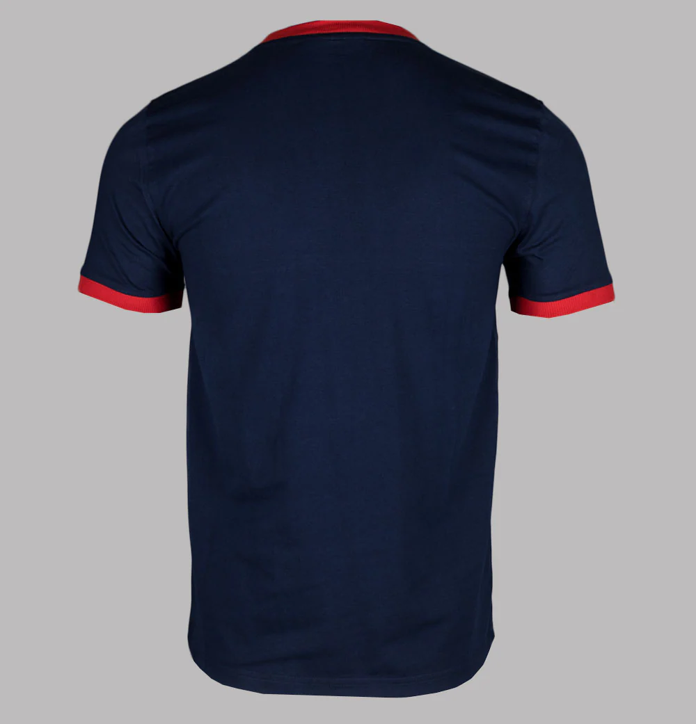 Sergio Tacchini Supermac T-Shirt Maritime Blue/Adrenaline Rush/White - Image 2