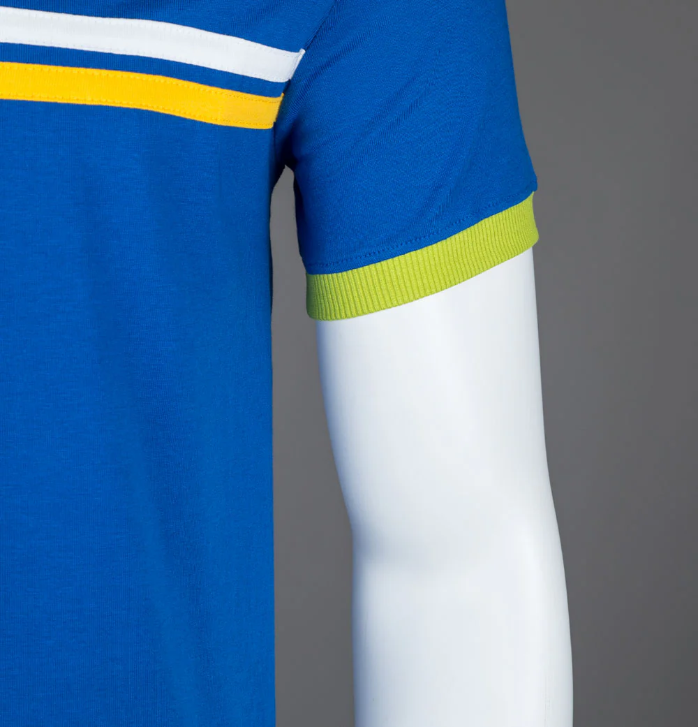 Sergio Tacchini Supermac T-Shirt Nautical Blue/Dark Citron/Daffodil - Image 4