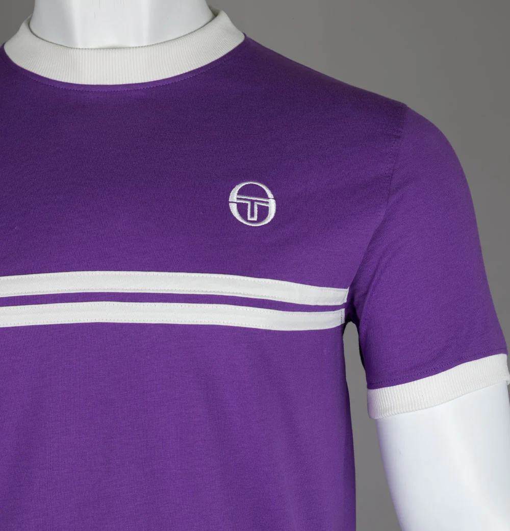 Sergio Tacchini Supermac T-Shirt Pansy/Gardenia - Image 3