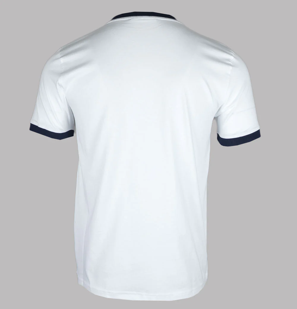 Sergio Tacchini Supermac T-Shirt White/Maritime Blue/Adrenaline Rush - Image 2