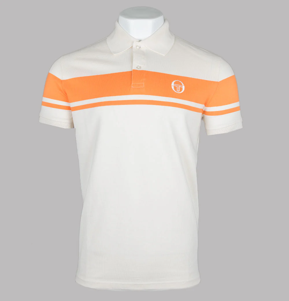 Sergio Tacchini Young Line Polo Shirt Gardenia/Tangerine