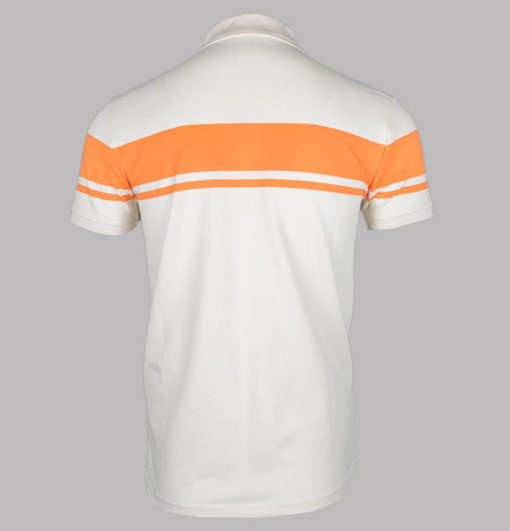 Sergio Tacchini Young Line Polo Shirt Gardenia/Tangerine - Image 2