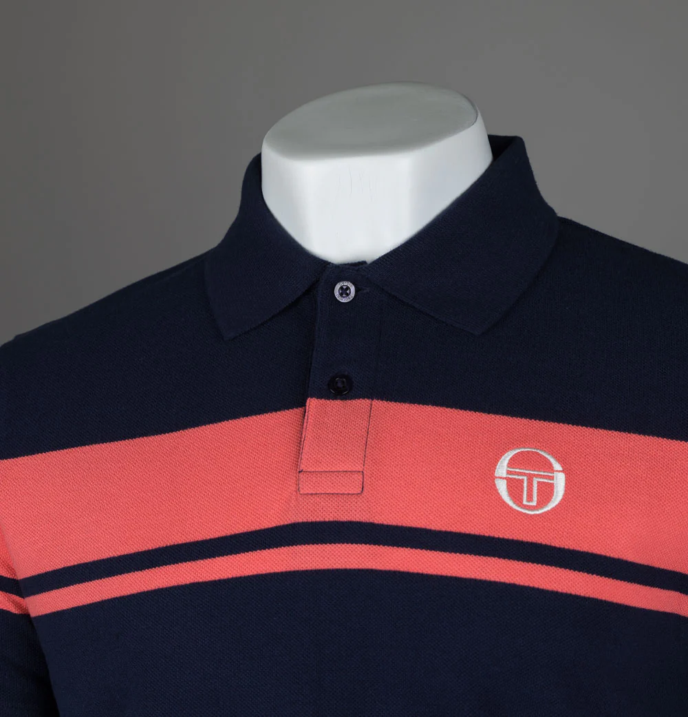 Sergio Tacchini Young Line Polo Shirt Maritime Blue/Dubarry - Image 3