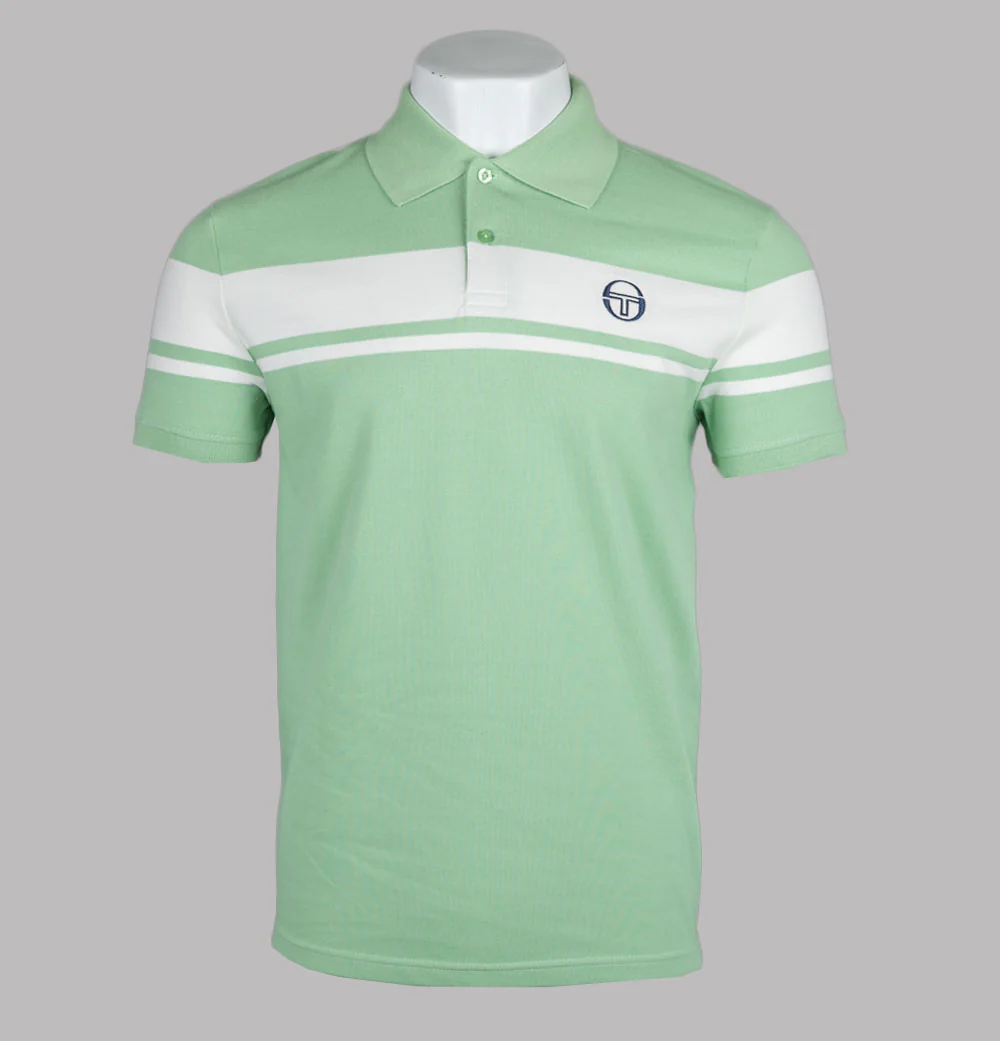 Sergio Tacchini Young Line Polo Shirt Quiet Green/Gardenia