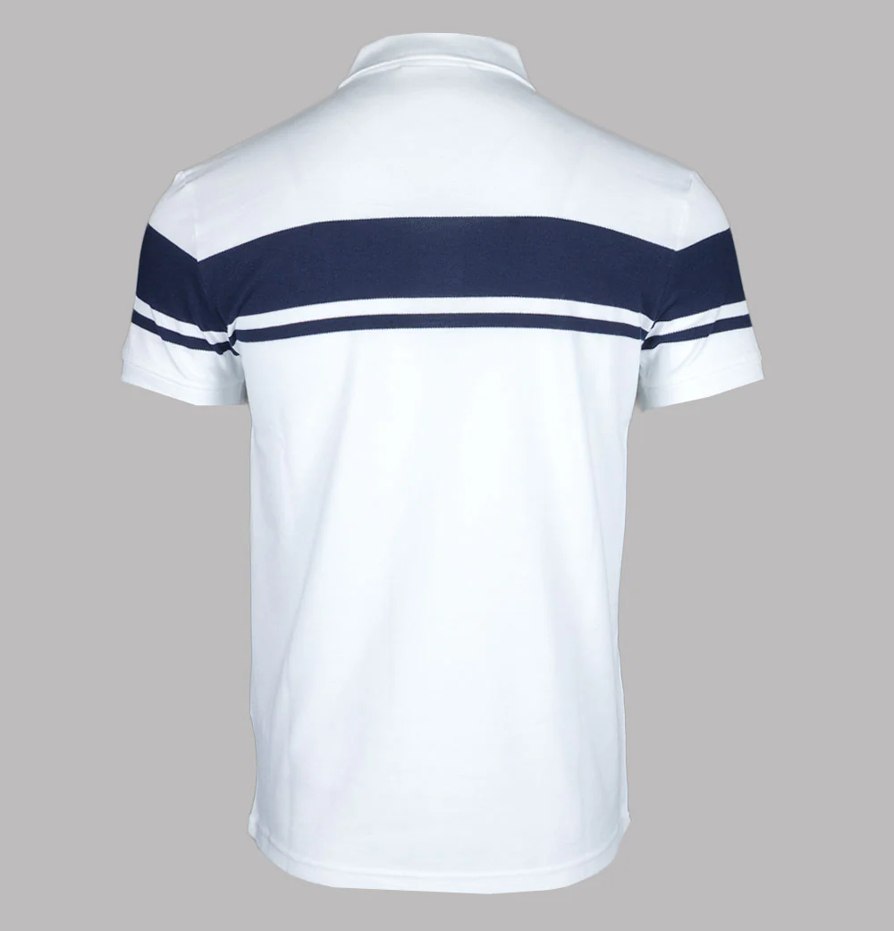 Sergio Tacchini Young Line Polo Shirt White/Maritime Blue - Image 2