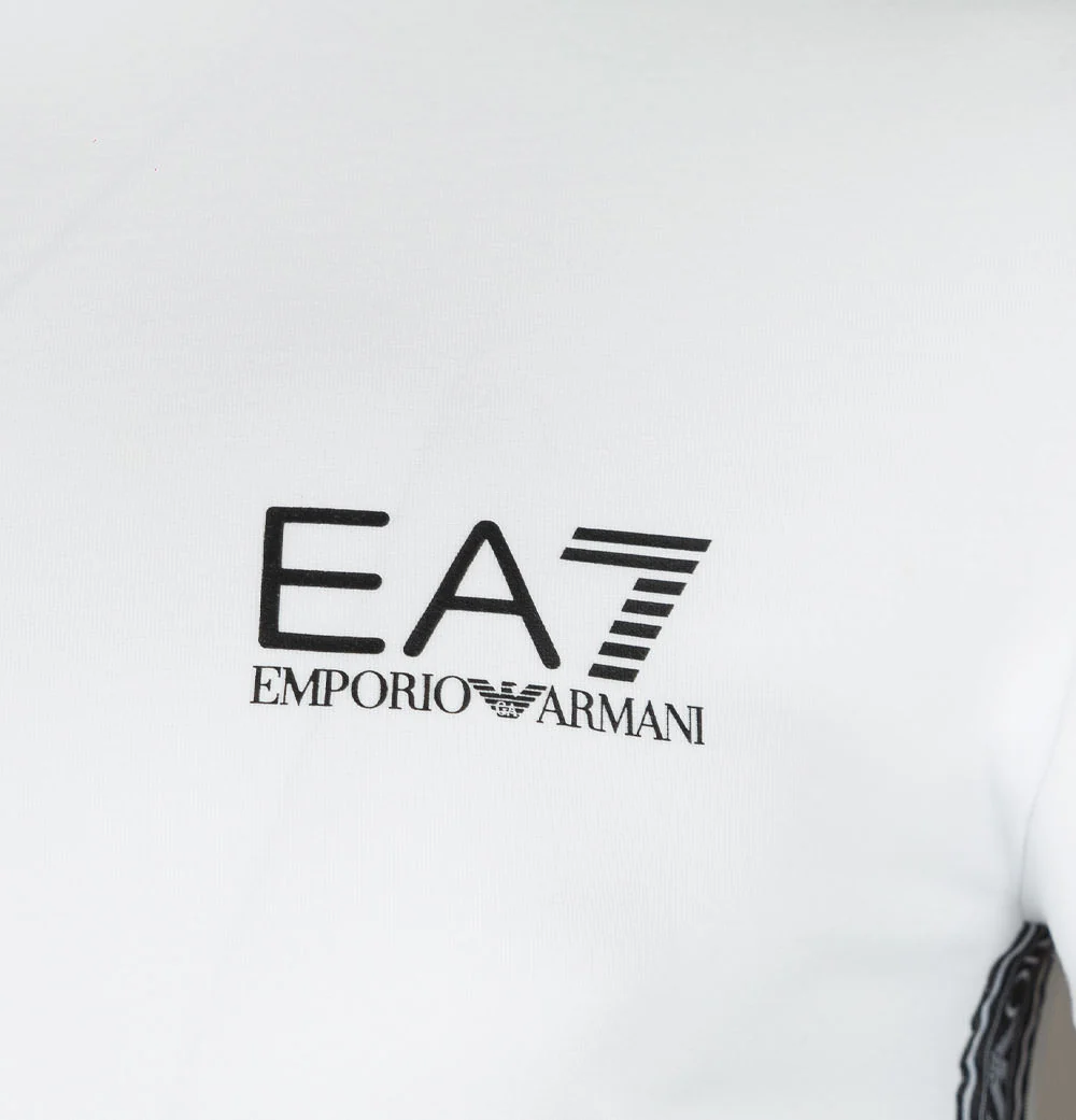 EA7 Side Taping Logo T-Shirt White - Image 3