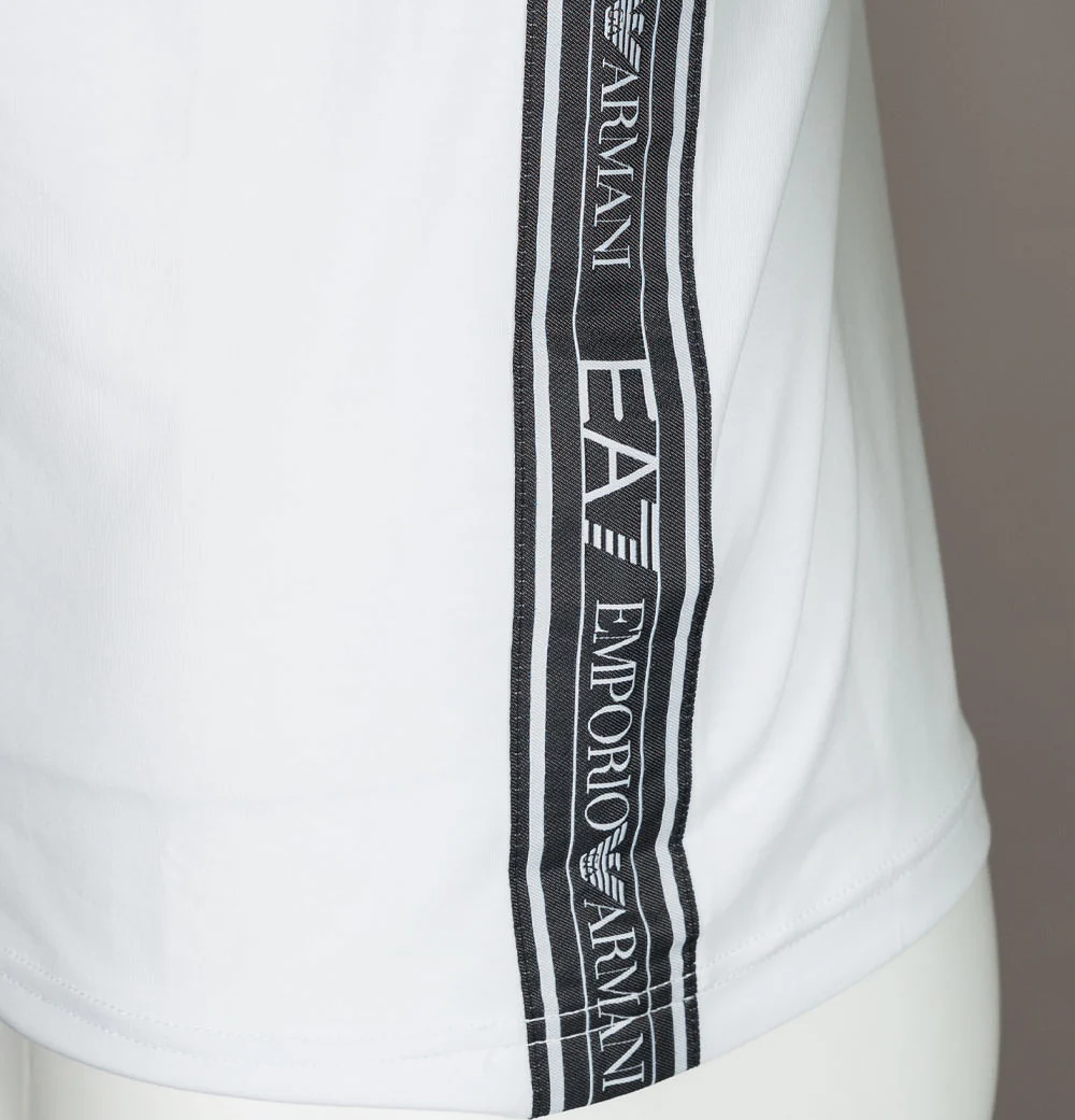 EA7 Side Taping Logo T-Shirt White - Image 4