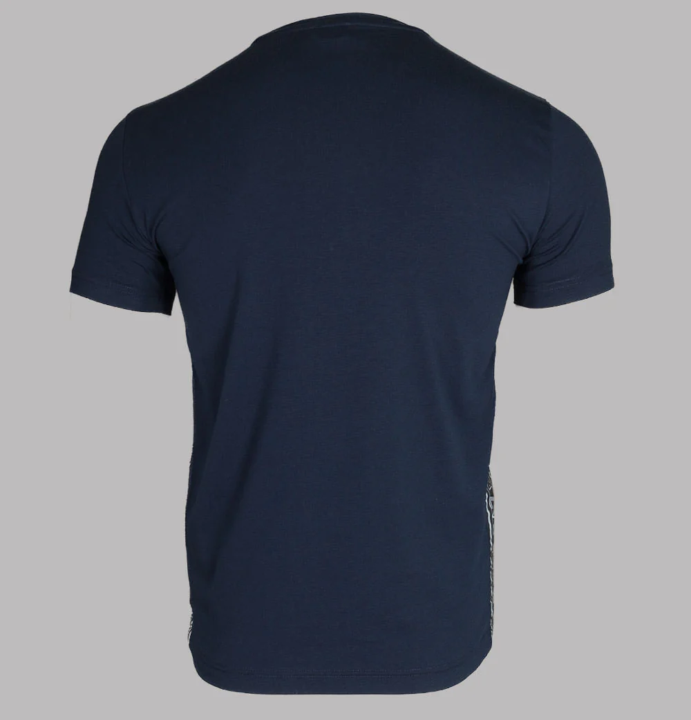 EA7 Side Taping Logo T-Shirt Navy - Image 2