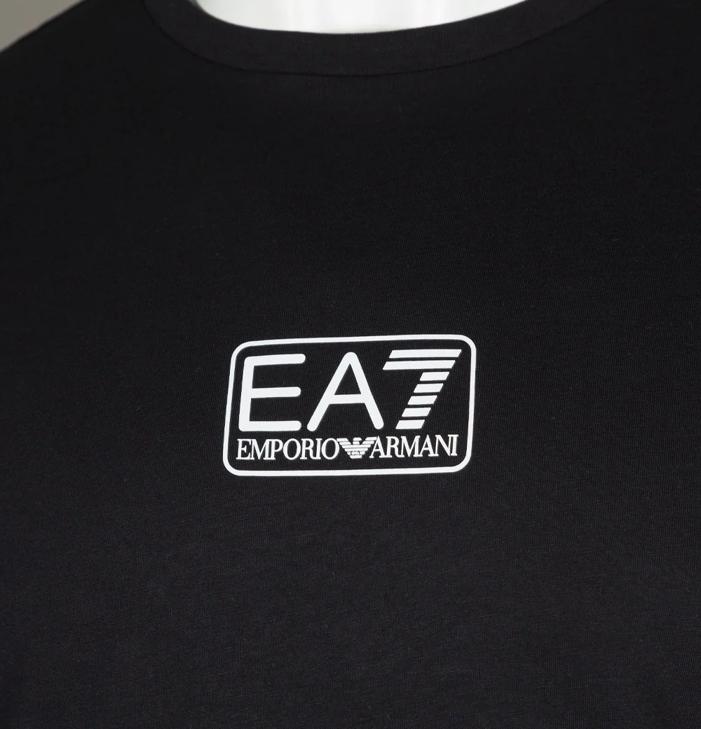 EA7 Small Chest Logo T-Shirt Black - Image 3