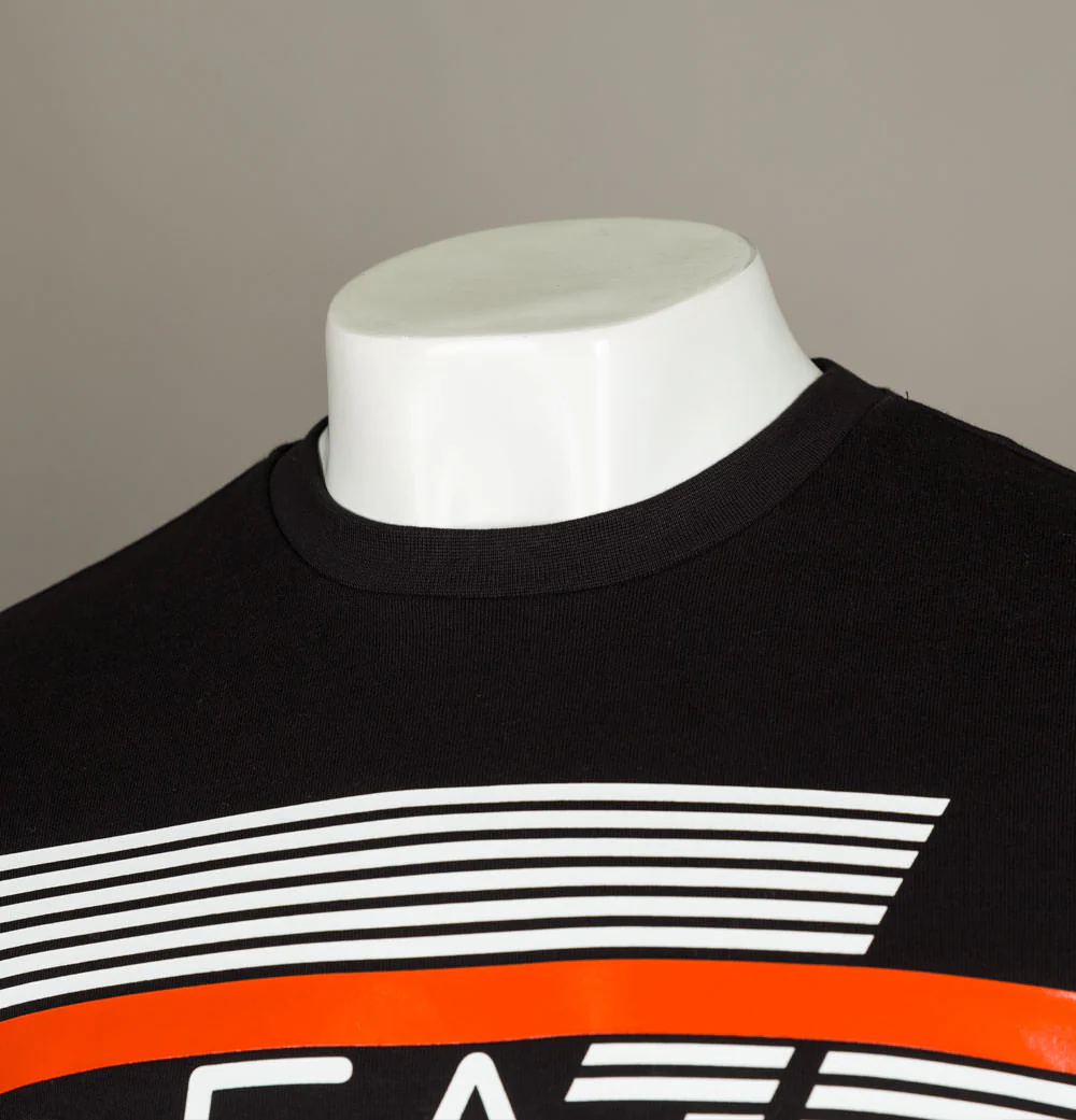 EA7 Stripe Lines Logo Sweatshirt Black - Image 4