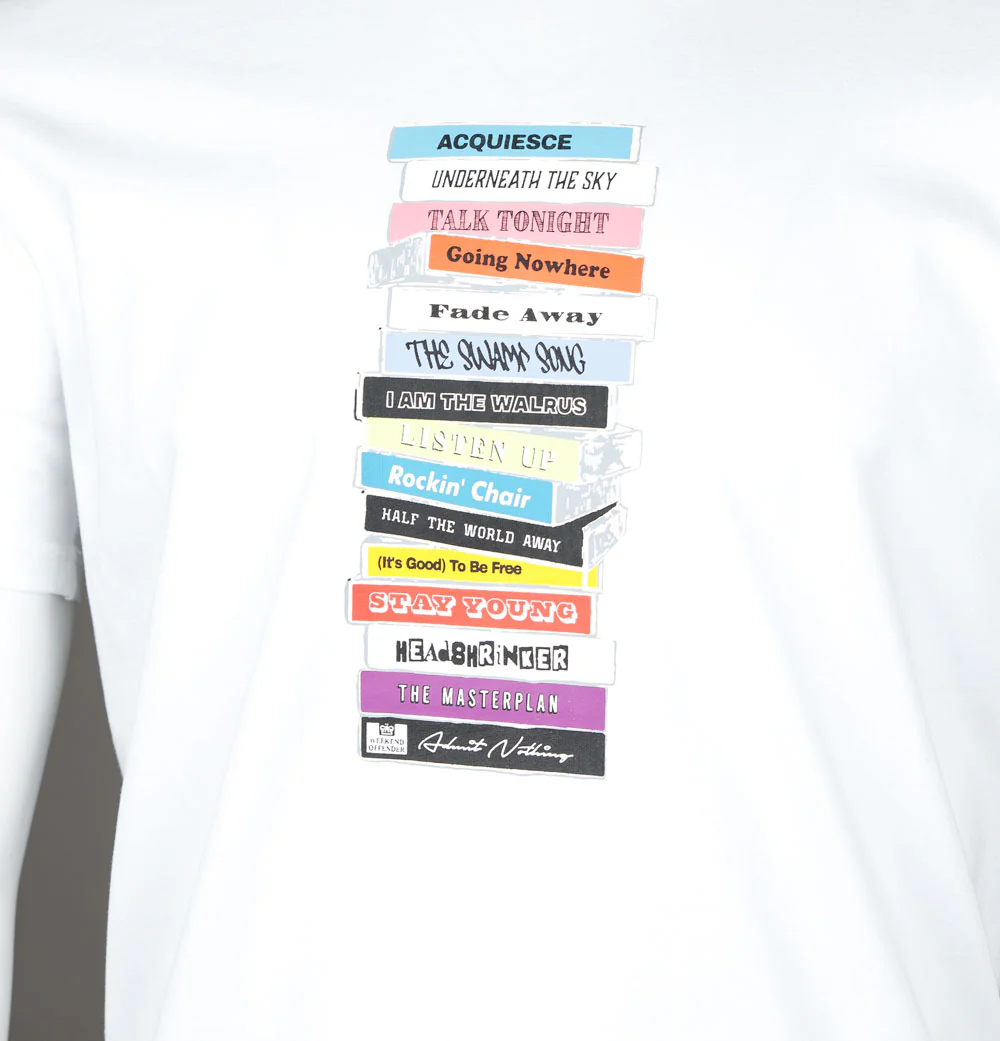 Weekend Offender 1995 B-Sides Cassettes T-Shirt White - Image 3