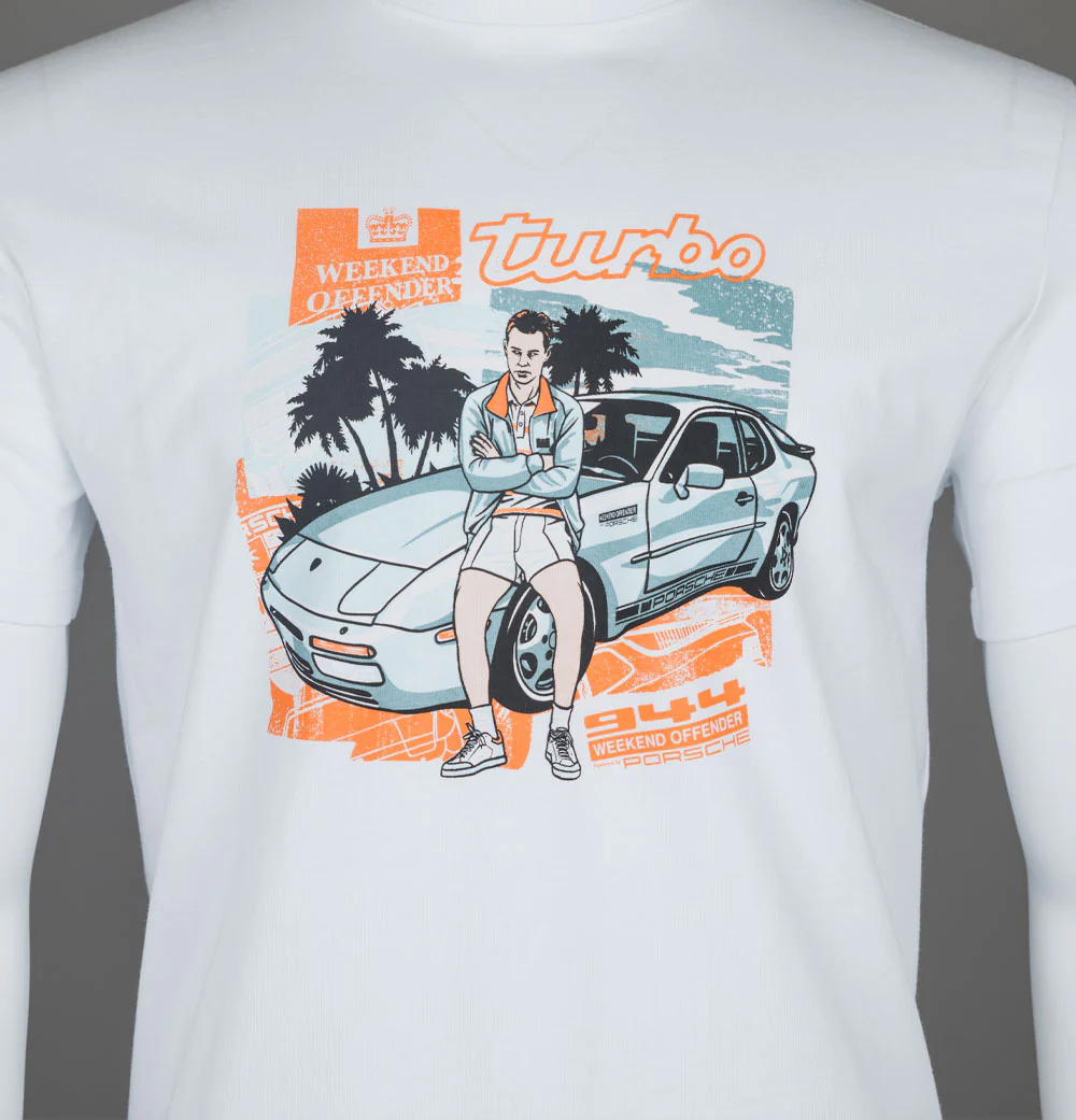 Weekend Offender 944 T-Shirt White - Image 3