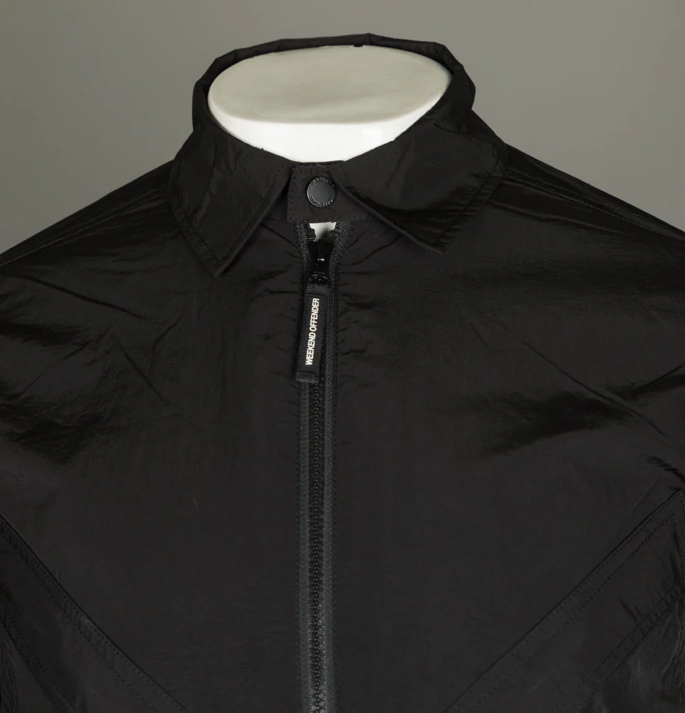 Weekend Offender Arrow Highway Overshirt Black - Image 3