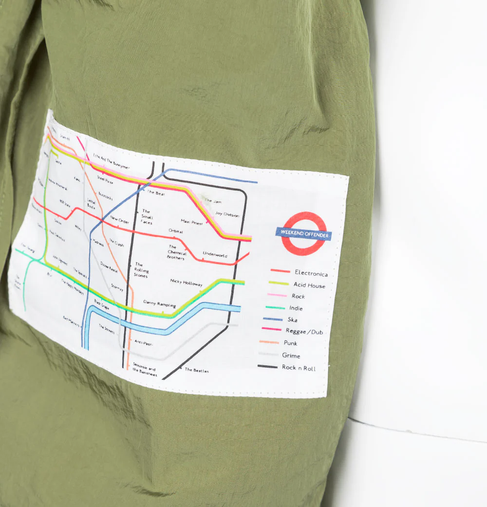 Weekend Offender Arrow Highway Overshirt Samphire - Image 6
