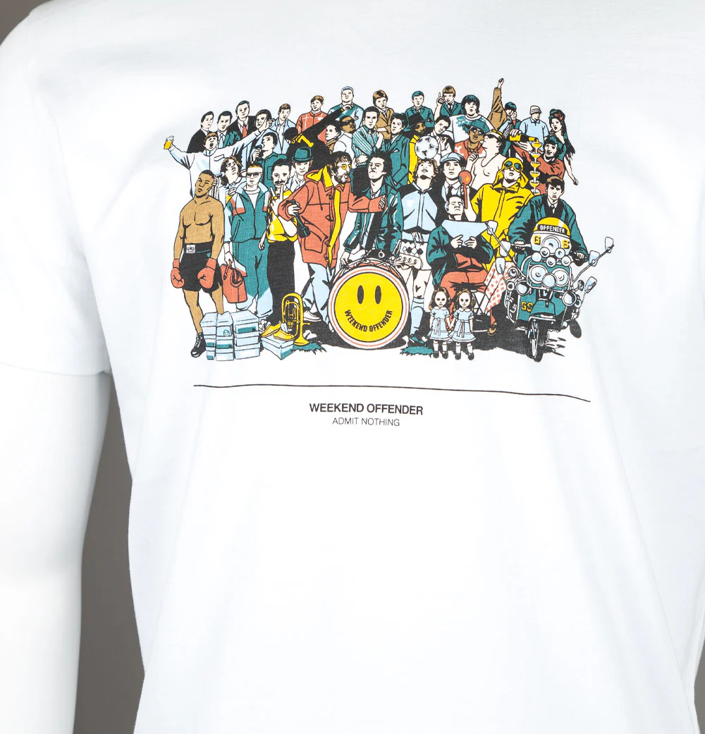 Weekend Offender Blake T-Shirt White - Image 3