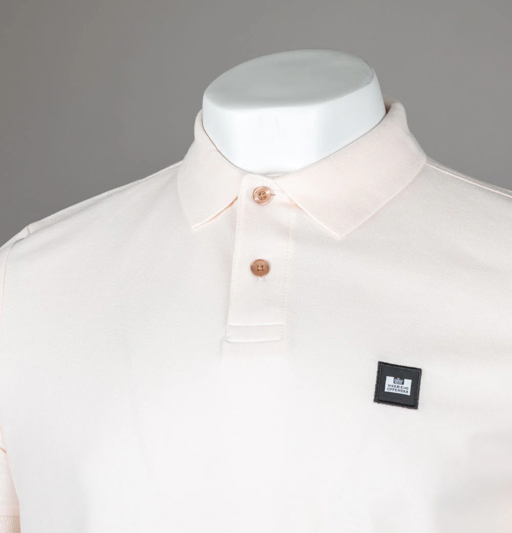 Weekend Offender Caneiros Polo Shirt Alabaster - Image 3
