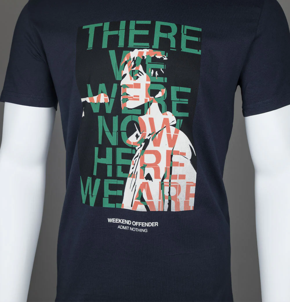 Weekend Offender Columbia T-Shirt Navy - Image 3