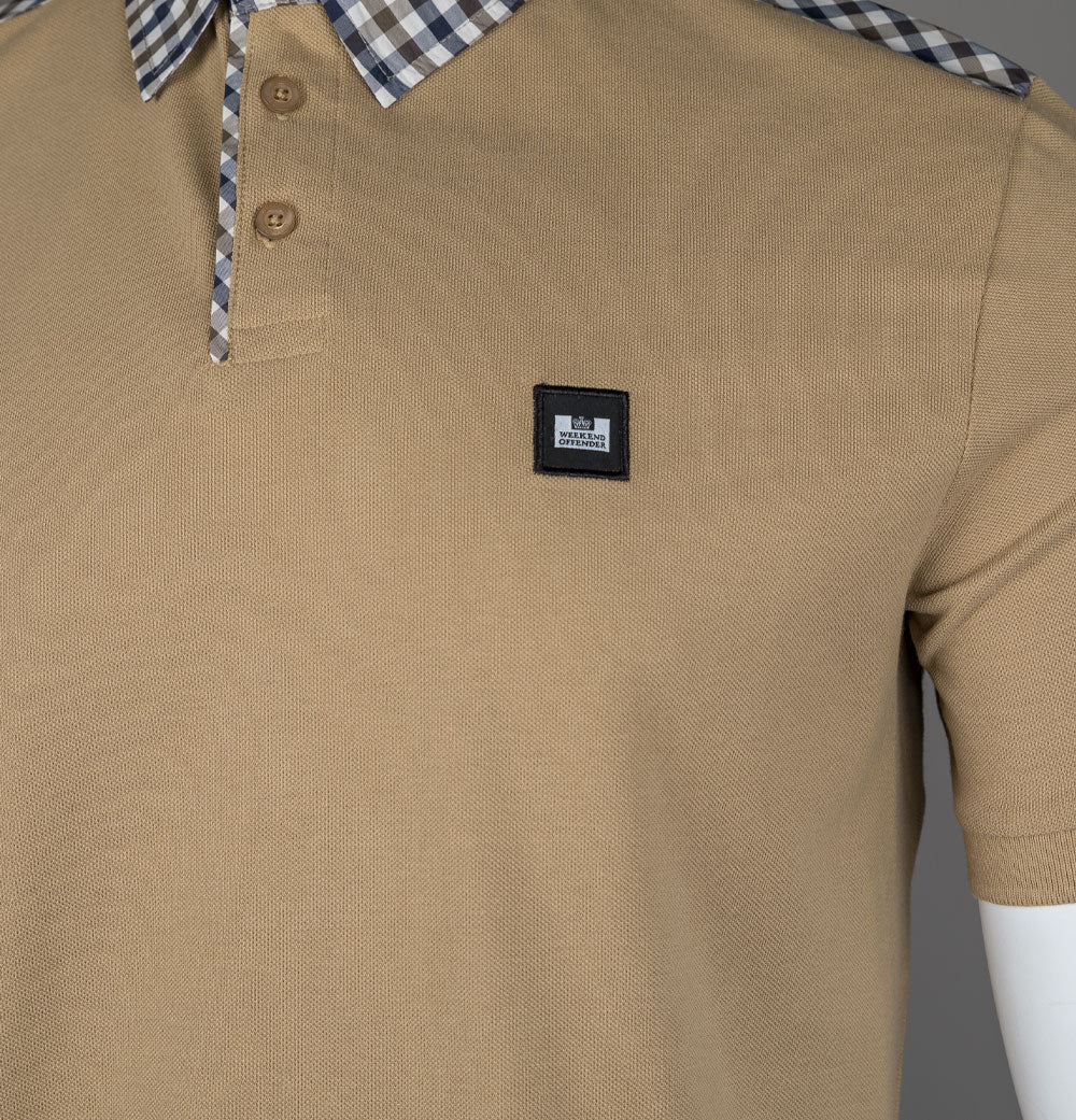 Weekend Offender Costa Polo Shirt Cognac - Image 4