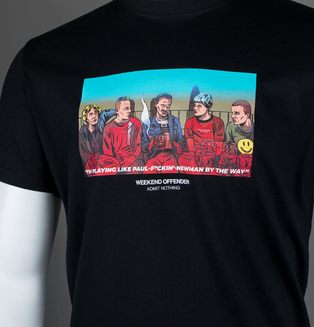 Weekend Offender Crosslands Graphic T-Shirt Black - Image 3