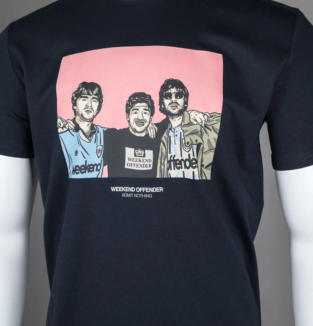 Weekend Offender Diego T-Shirt Navy - Image 3