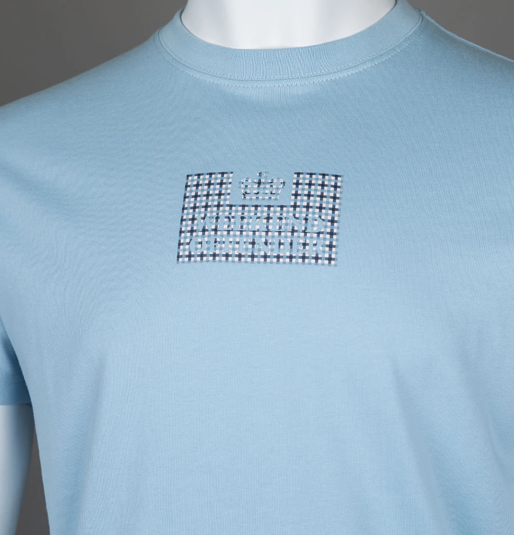 Weekend Offender Dygas T-Shirt Winter Sky/House Check - Image 3