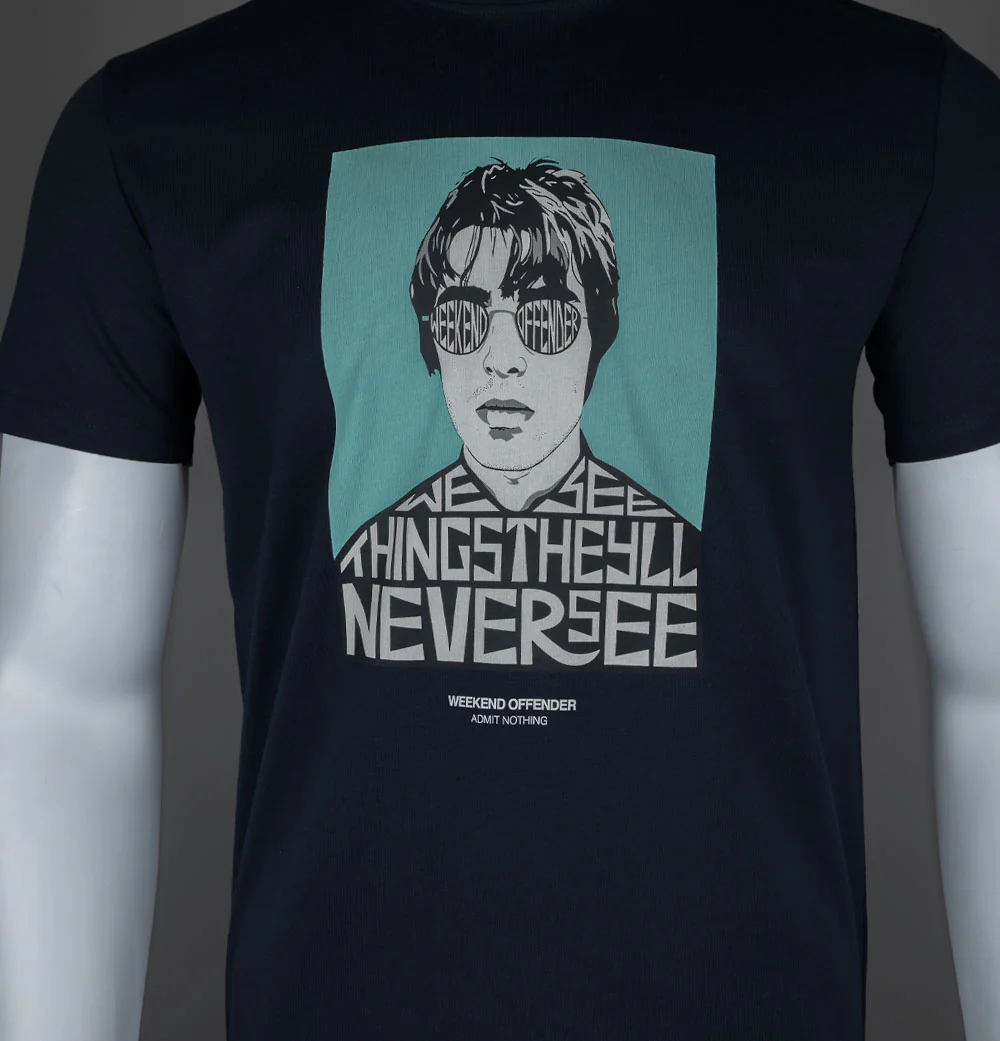 Weekend Offender Forever T-Shirt Navy - Image 3