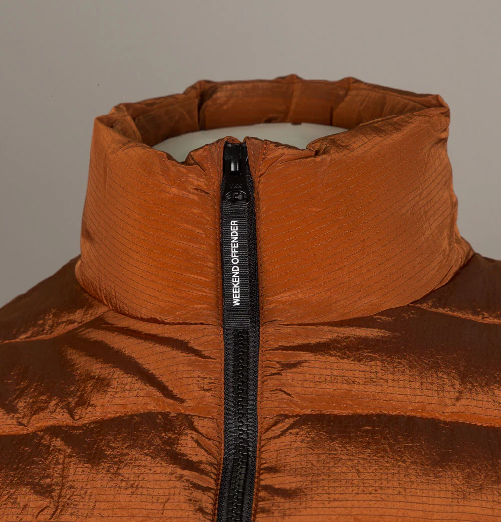 Weekend Offender Gacha Quilted Gilet Russet - Image 3