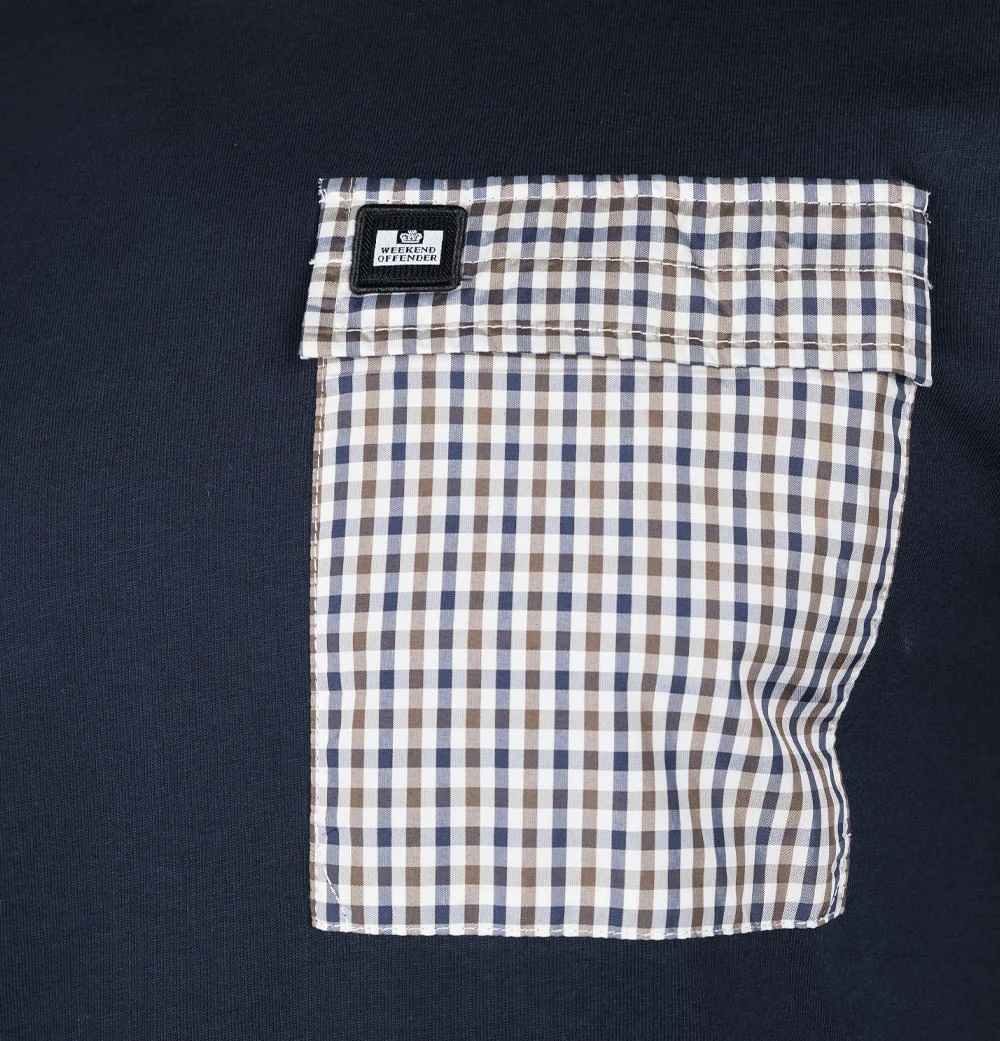 Weekend Offender Gorman T-Shirt Navy - Image 3