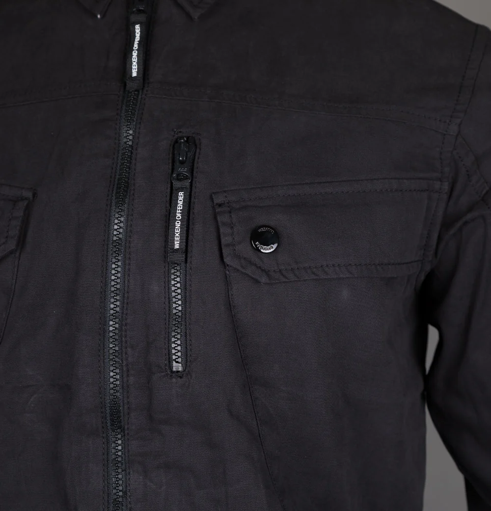 Weekend Offender Helsinki Overshirt Black - Image 4