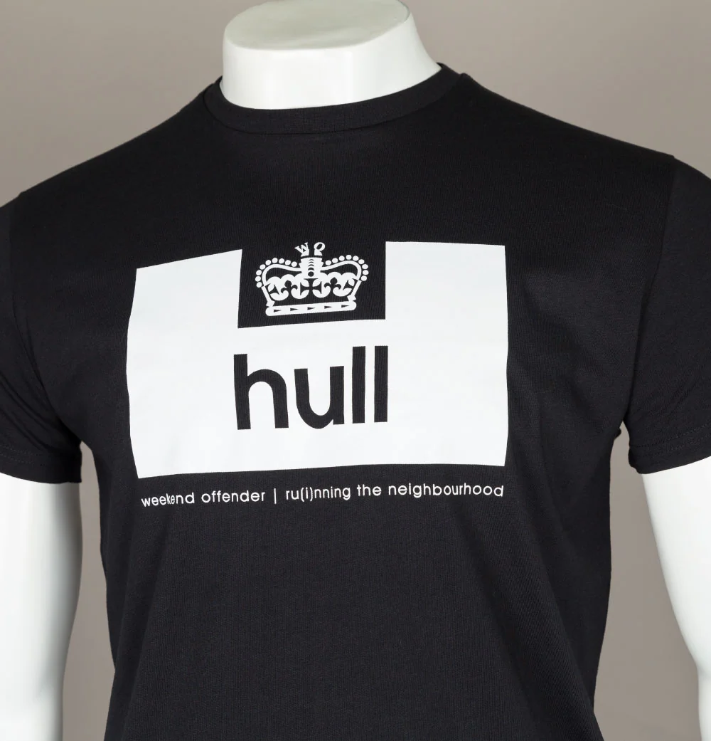 Weekend Offender Hull Edition T-Shirt Black/White - Image 3
