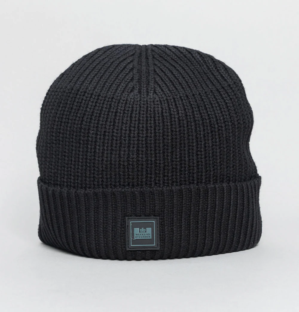 Weekend Offender Kettama Ribbed Beanie Black