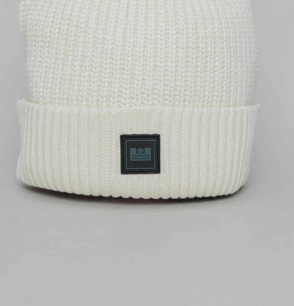 Weekend Offender Kettama Ribbed Beanie Ivory - Image 3
