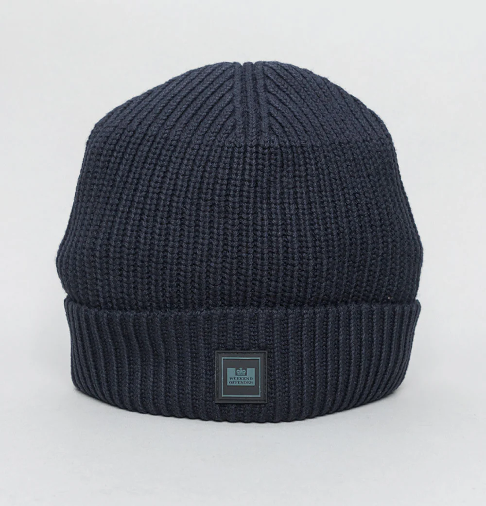 Weekend Offender Kettama Ribbed Beanie Navy