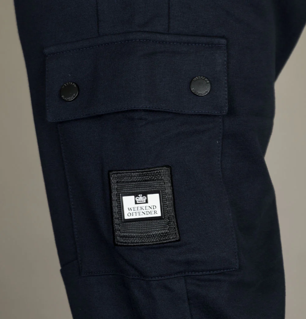 Weekend Offender Kwale Cargo Pants Navy - Image 4