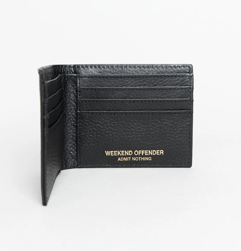 Weekend Offender Leather Billfold Wallet Black - Image 3