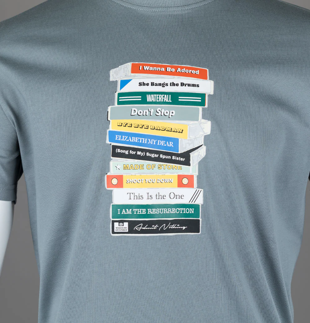 Weekend Offender Limone Graphic T-Shirt Porpoise Grey - Image 3