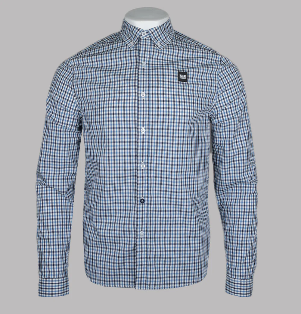 Weekend Offender Lisbon Check Shirt Blue House Check