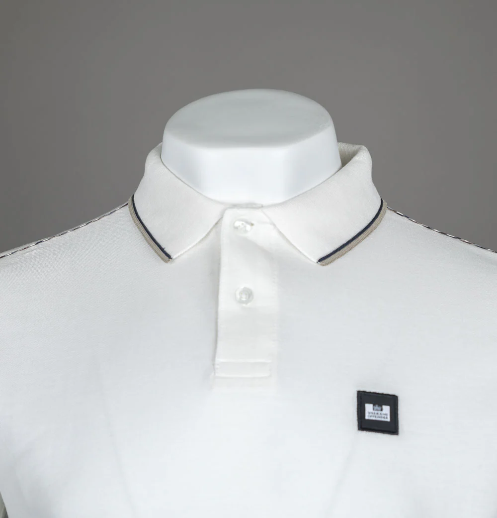 Weekend Offender LS Carola Polo Shirt Winter White/House Check - Image 4