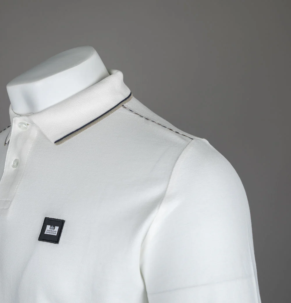 Weekend Offender LS Carola Polo Shirt Winter White/House Check - Image 5