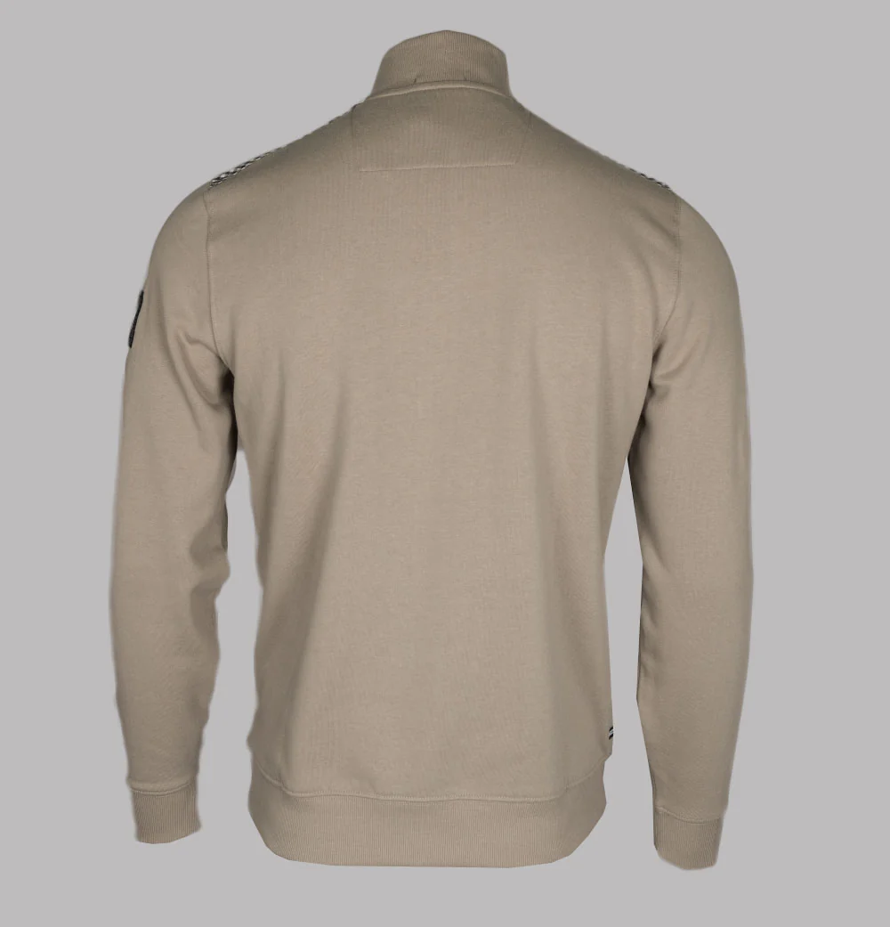 Weekend Offender Miyako 1/4 Zip Sweat Porcino - Image 2