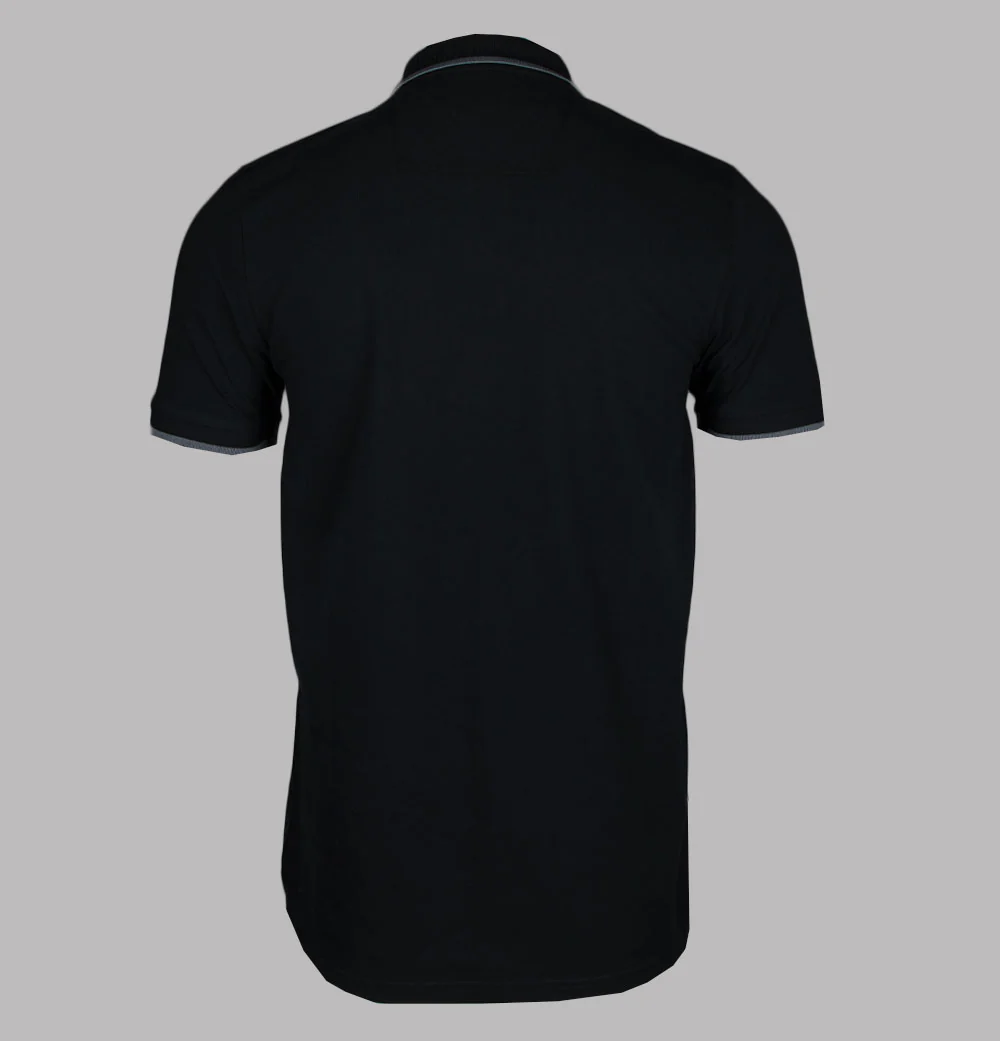 Weekend Offender Monti Zip Polo Shirt Black/Zinc - Image 2