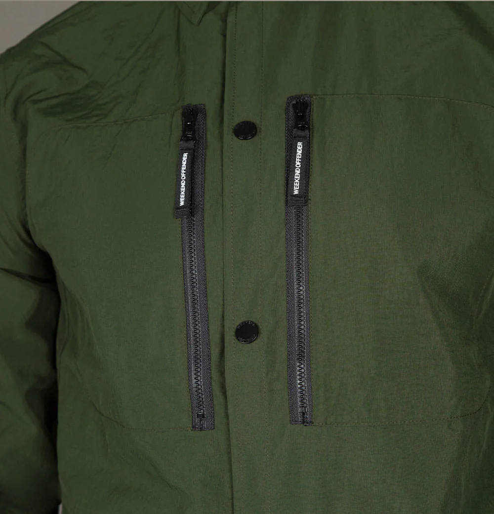 Weekend Offender Nicky Eyes Overshirt Deep Forest - Image 4