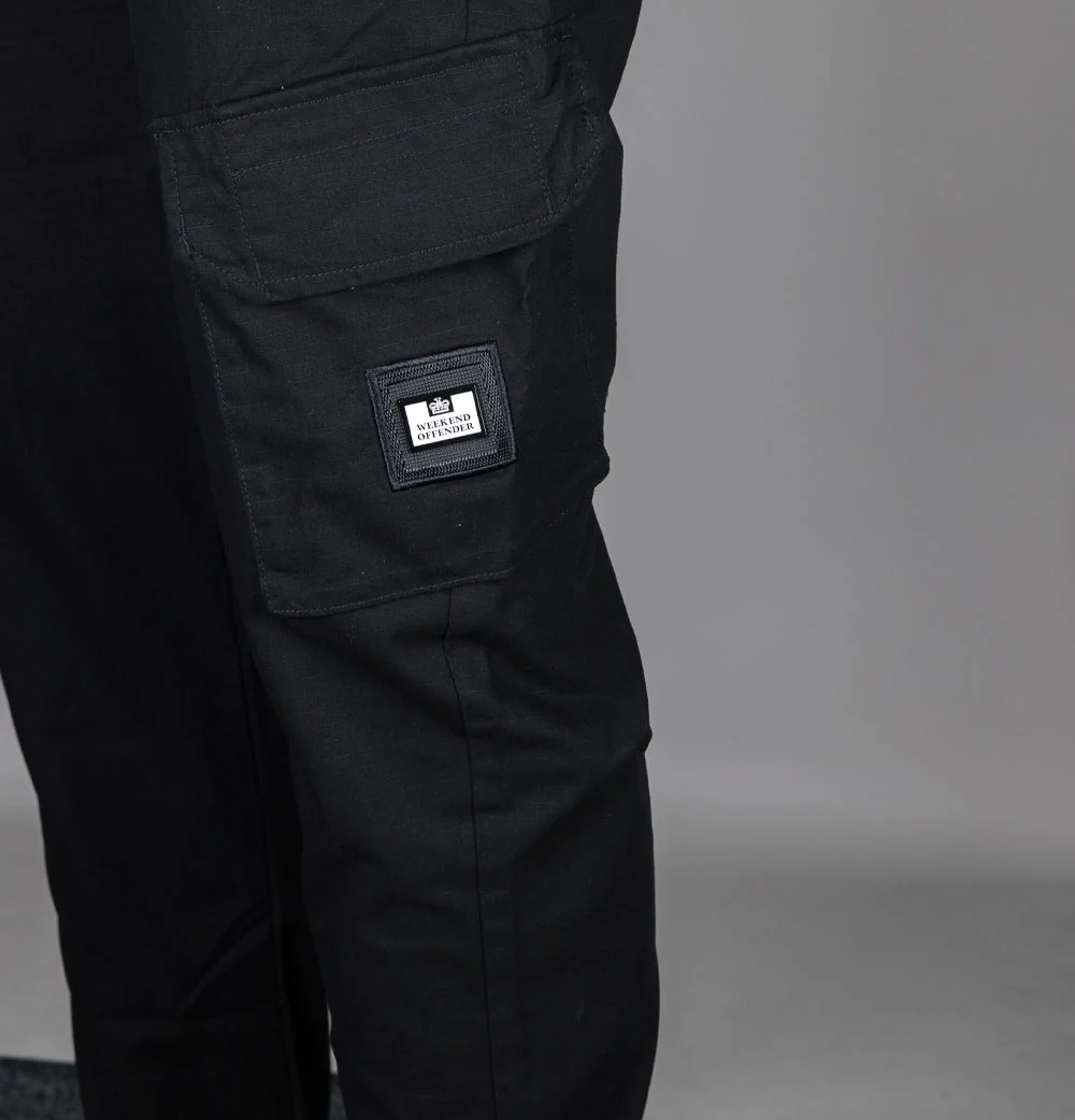 Weekend Offender Pianemo Cargo Pants Black - Image 4