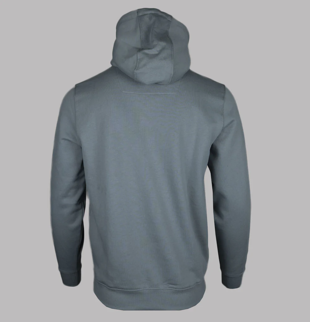 Weekend Offender Ribbe Fleece Back Hoodie Porpoise Grey - Image 2