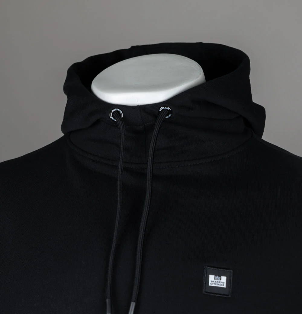 Weekend Offender Ribbe Hoodie Black - Image 3